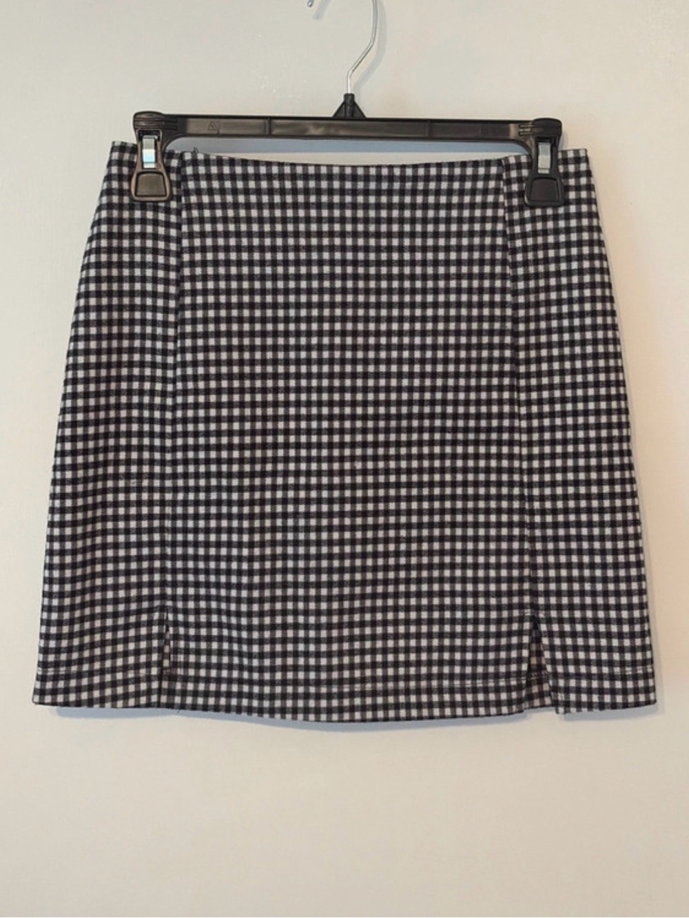 Eyeshadow Black and White Gingham Mini Skirt